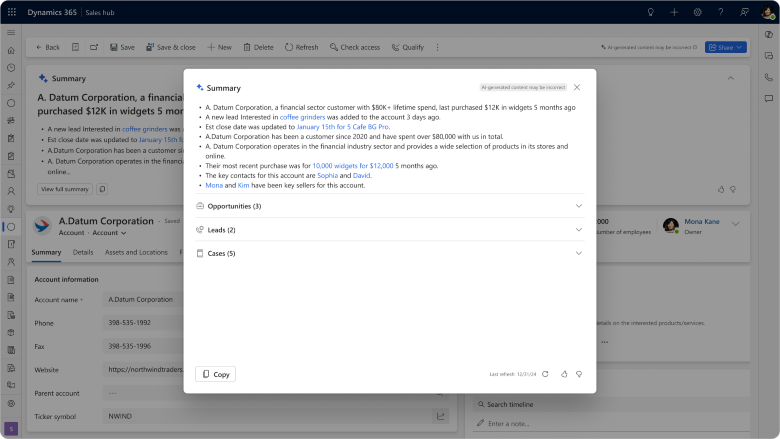 Microsoft Copilot Summary