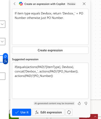 Microsoft power automate Copilot integration