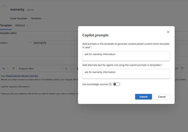 Microsoft Copilot prompts